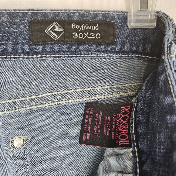 Rock & Roll Cowgirl Boyfriend Jeans 30x30 - Picture 7 of 13